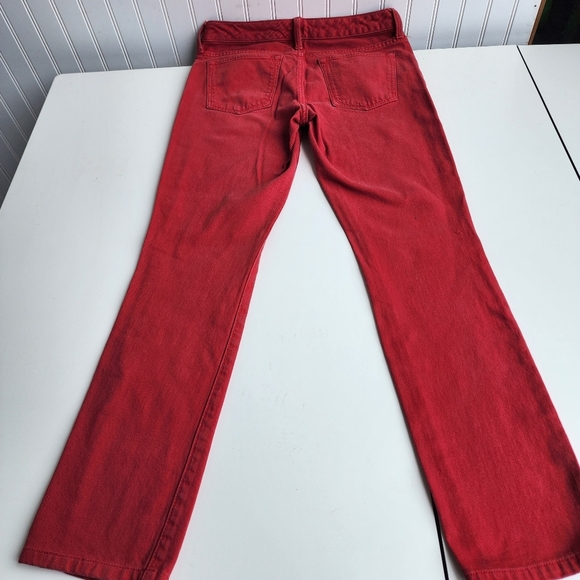 Banana Republic Washed Red Women's Skinny Jeans Red Size 27 Cotton 30×29J3 - Picture 8 of 12